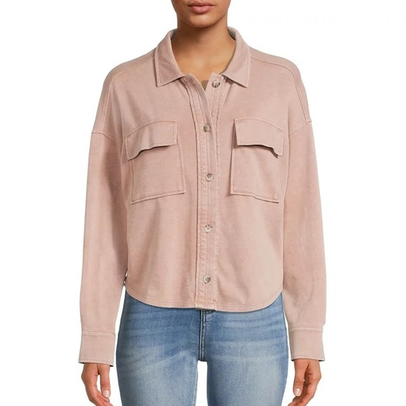 No Boundaries Pink Shacket Size 19 (XXL) - Picture 4 of 6